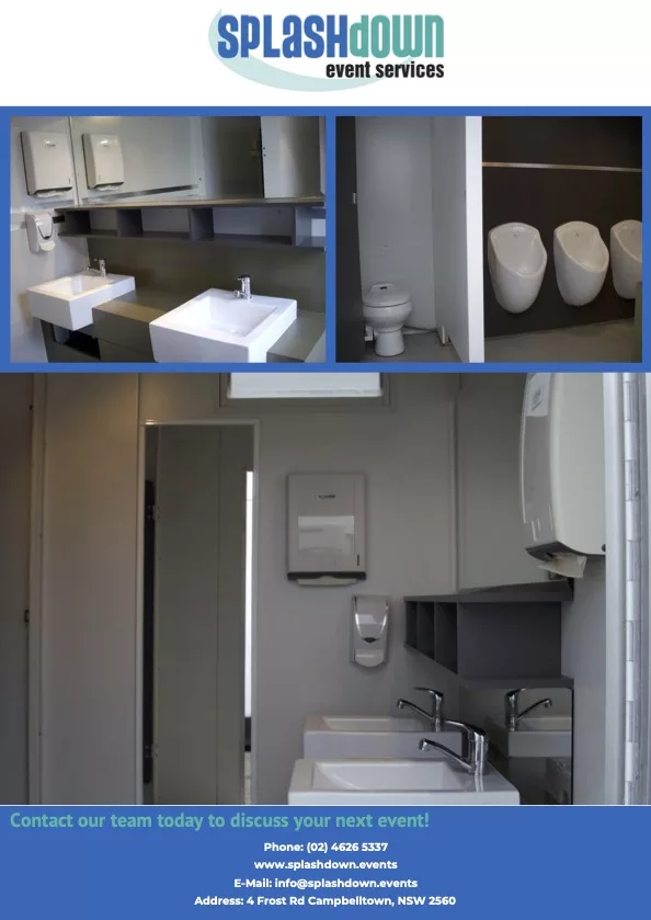 Luxury Combination Bathroom Building by Splashdown Event Services