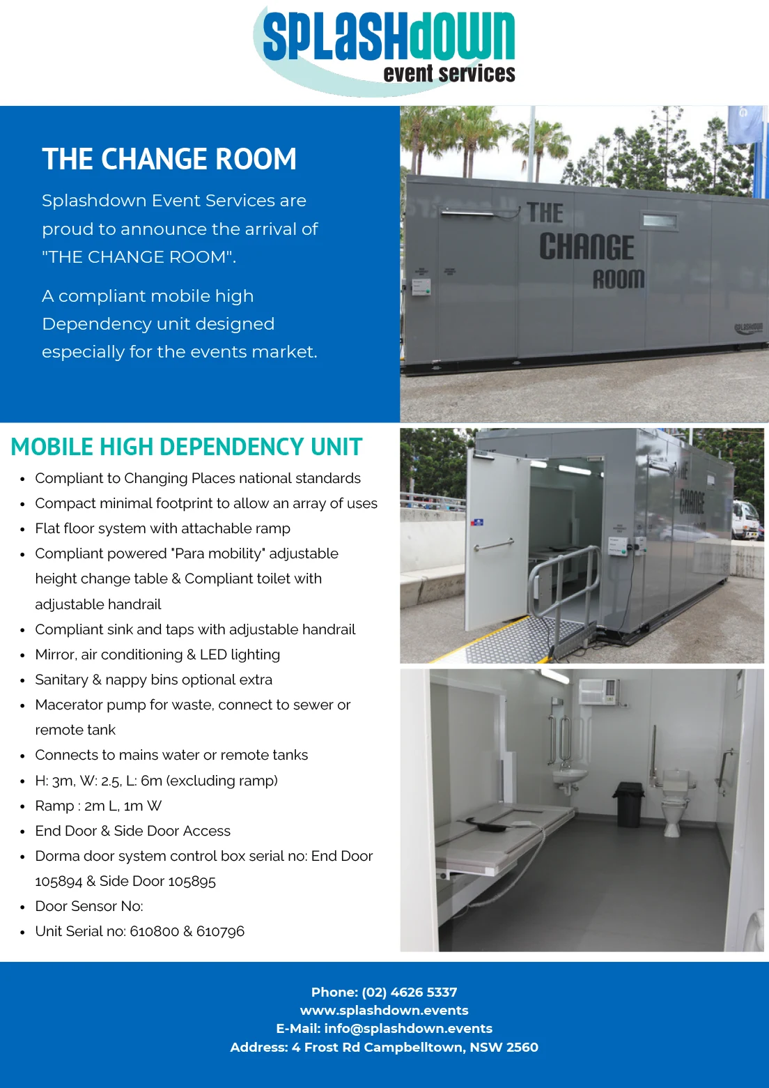 The Change Room by Splashdown Event Services